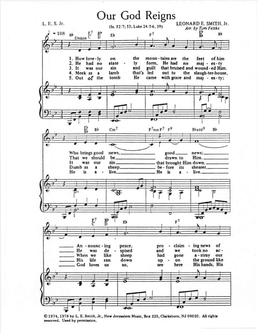 Our God Reigns sheet music page 1