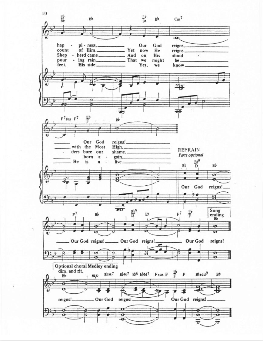 Our God Reigns sheet music page 2